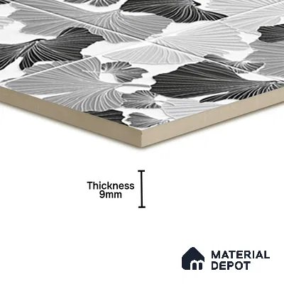Floral Wall Tile TL 07244 Florina 1001 1 ft x 1 ft Ceramic Glossy Finish - 9 mm  | 2 mm Spacer is Mandatory | Please Expect a Slight Variation of Pattern (Sample)